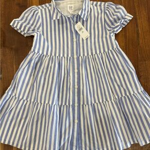 GAP Kids Striped Blue and White Dress